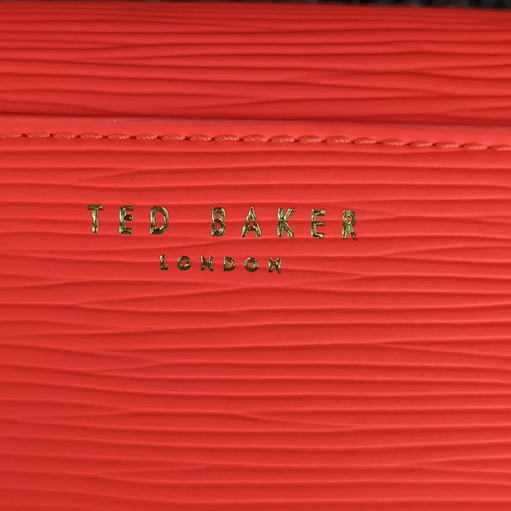 Ted Baker Bow Detail Crossbody Matinee Purse Neon Orange NEW WITH TAGS - Picture 7 of 9